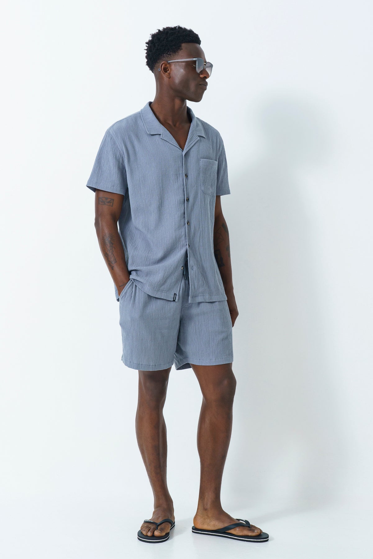 Crinkle Pull On Shorts