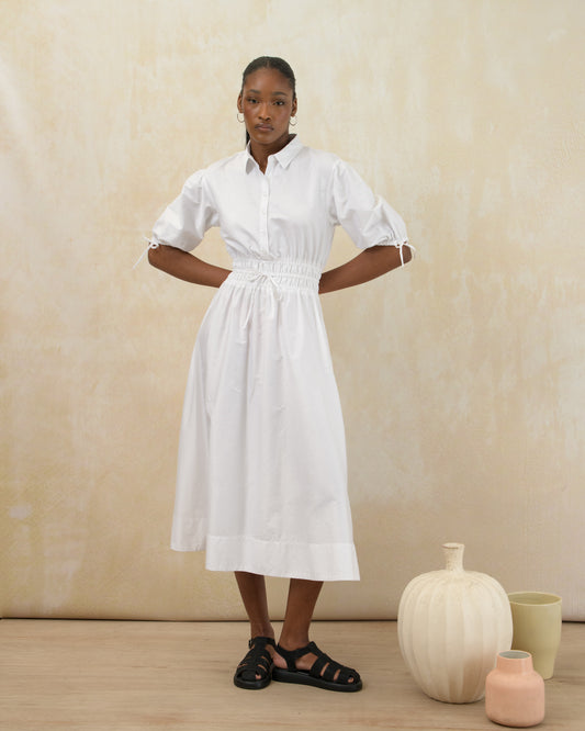 Elasticated Waist Shirt Dress