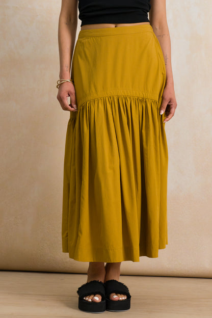 Relaxed Cutline Skirt