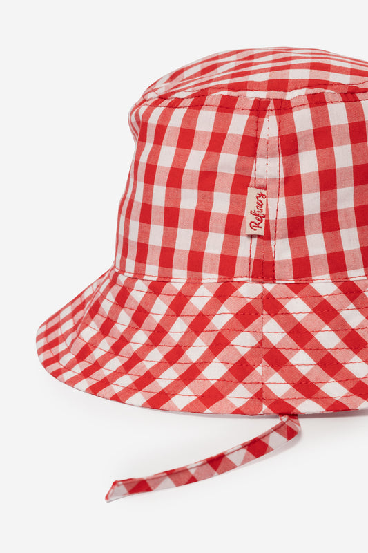 Girls Gingham Seersucker Hat