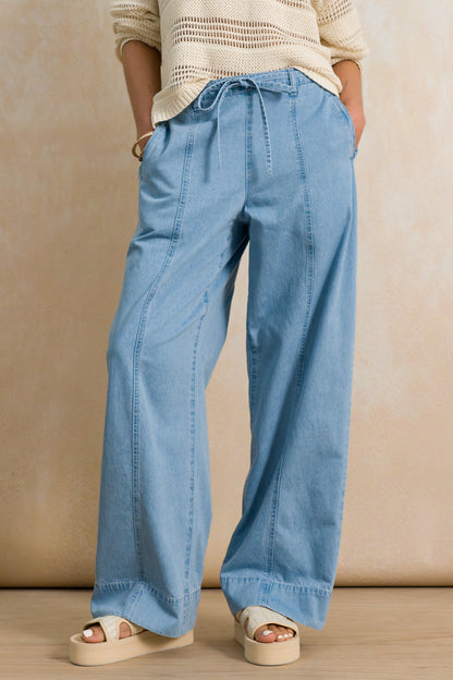 Denim Pull-On Pants