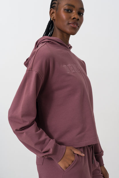 Mauve Logo Hooded Sweatshirt
