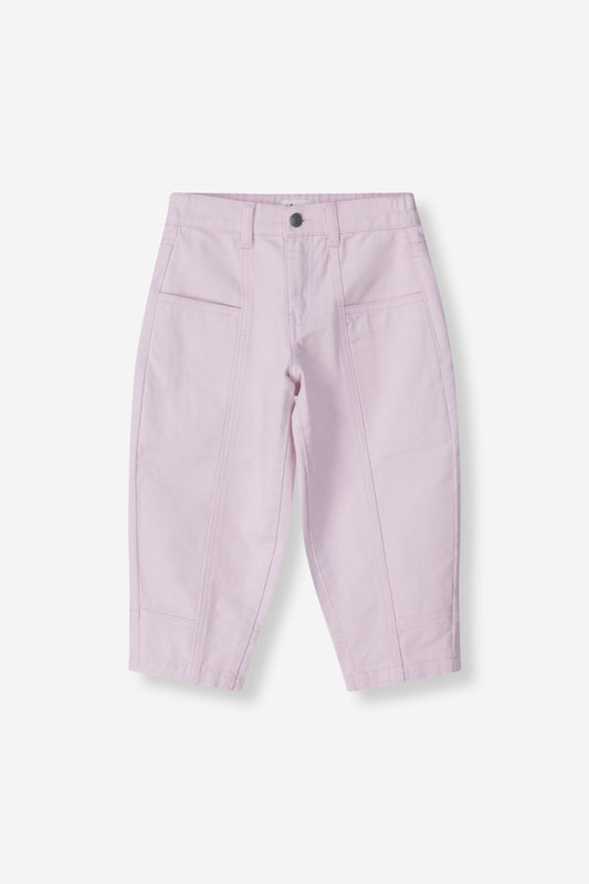 Girls Denim Barrel Leg Pants