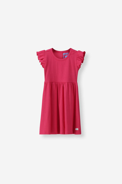 Girls Flutter Sleeve Dress