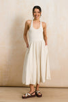 Halterneck Combo Dress
