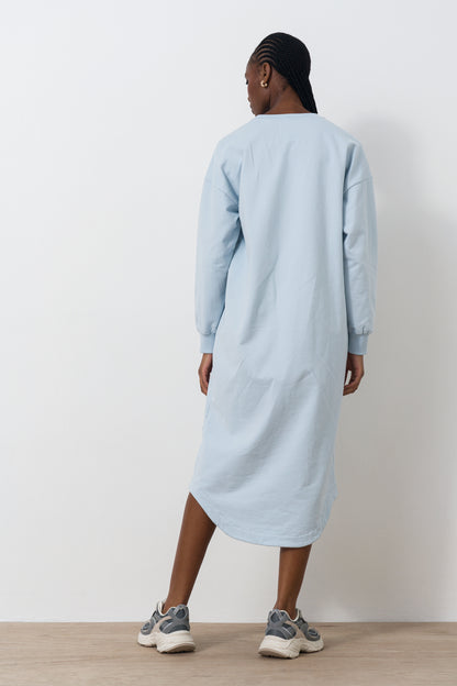Scoop Hem Sweat Dress