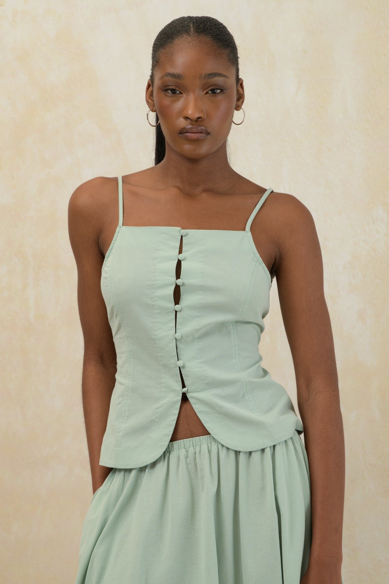 Strappy Button Vest