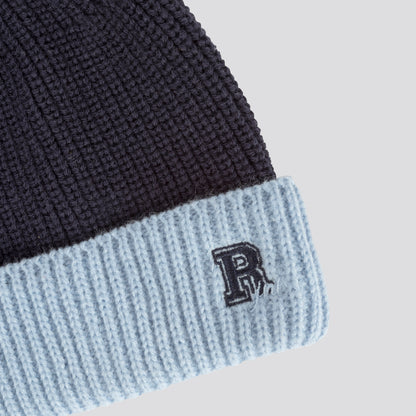 Boys Blue Ribbed Beanie