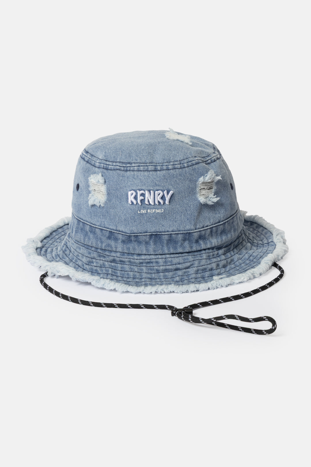 Distressed-Denim-Bucket-Hat