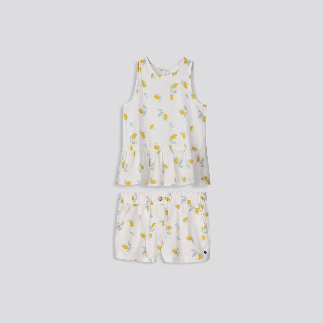 Girls Pleated Shorts _ 155385 _ Milk