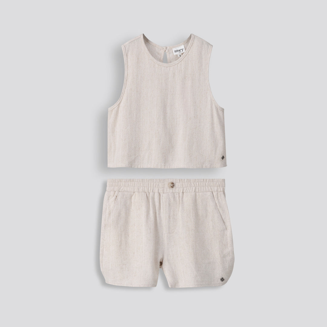 Girls Linen - Like Shorts _ 153424 _ Natural