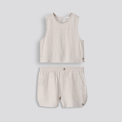 Girls Linen - Like Shorts _ 153424 _ Natural