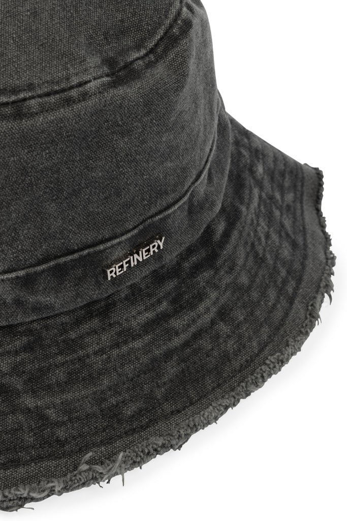 Raw Edge Hat _ 160998 _ Charcoal