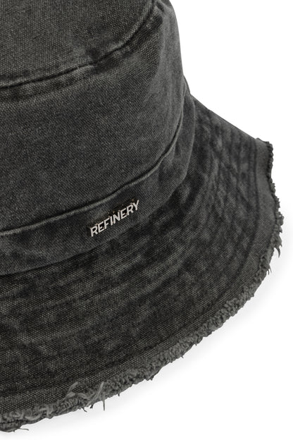 Raw Edge Hat _ 160998 _ Charcoal