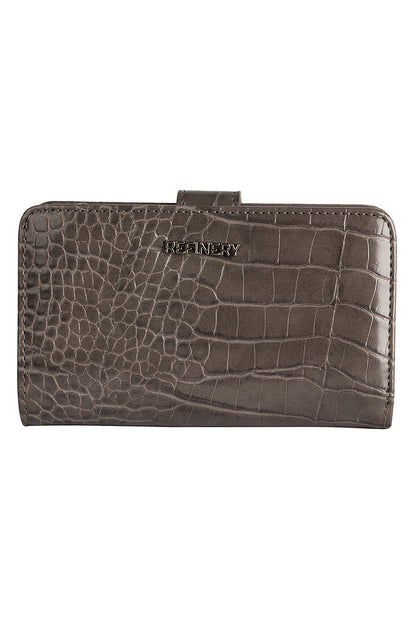 Croc Tectured Wallet _ 143881 _ Charcoal