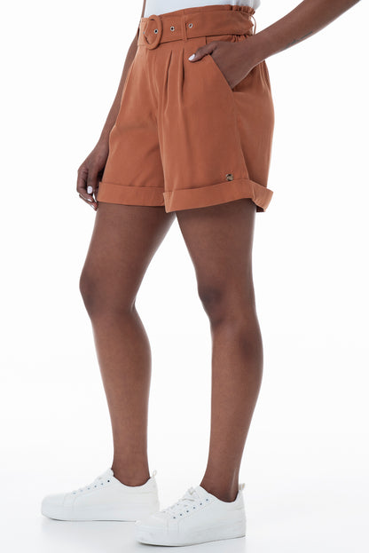 Cuff Shorts _ 151987 _ Stone