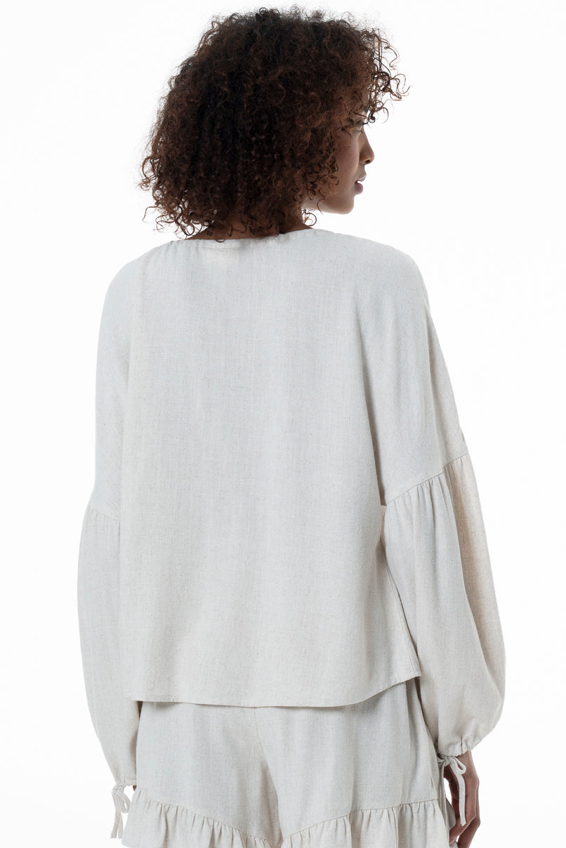 Peasant Blouse _ 153776 _ Natural