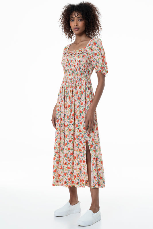 Maxi Dress With Frill Detail _ 154518 _ Multi