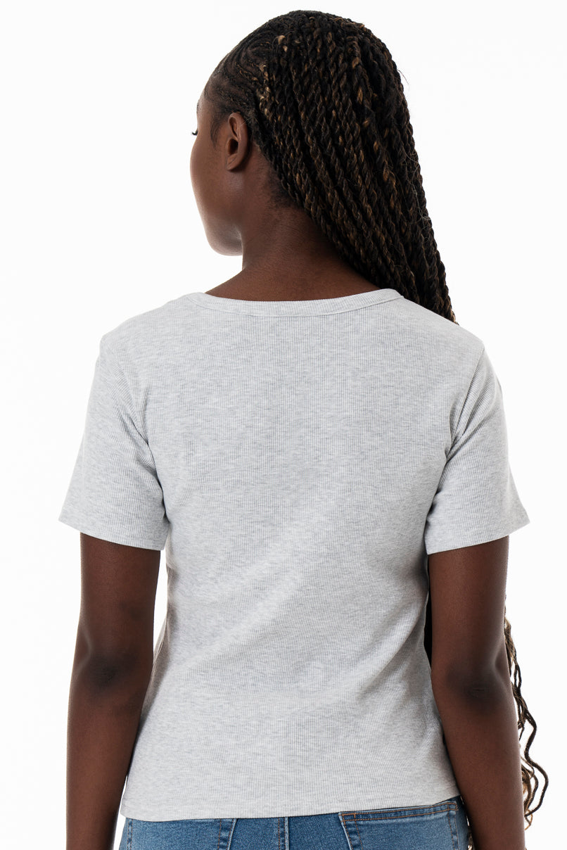 Ribbed T-Shirt _ 153810 _ Ice Mel