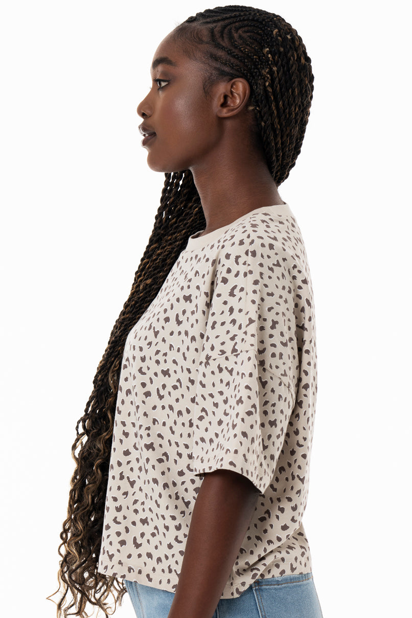 Boxy T-Shirt _ 154366 _ Stone