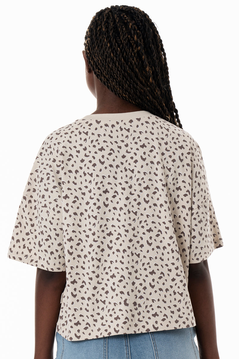 Boxy T-Shirt _ 154366 _ Stone