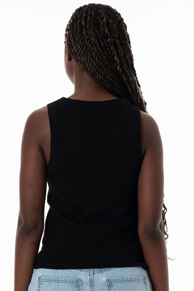 Ribbed Tank Top _ 153836 _ Black