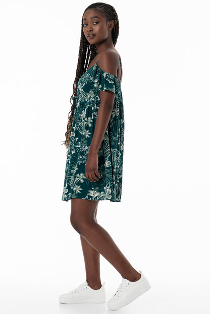 Off The Shoulder Dress _ 153762 _ Green