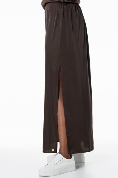 Slip Skirt _ 155717 _ Brown