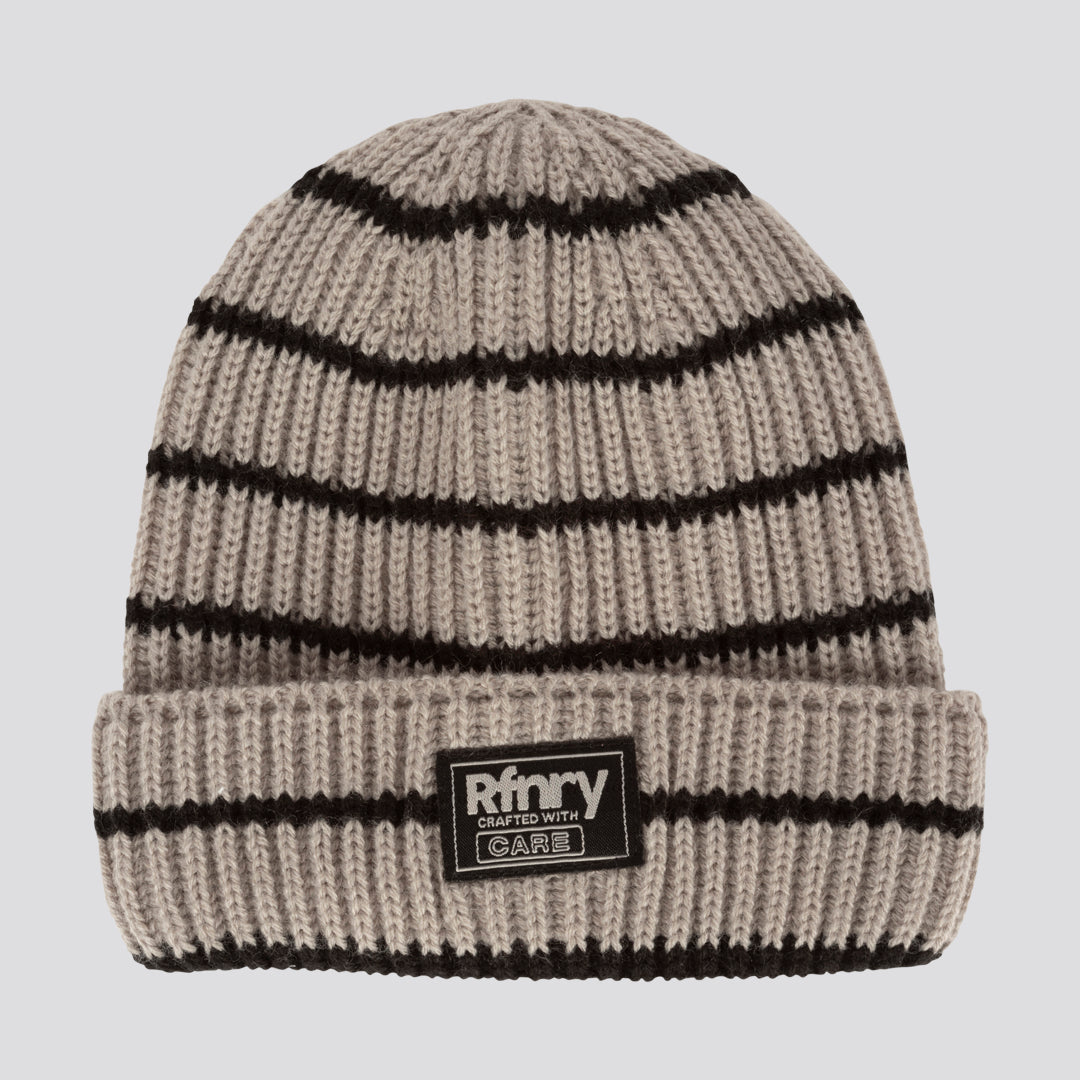 Girls Stripe Beanie _ 161819 _ Off White