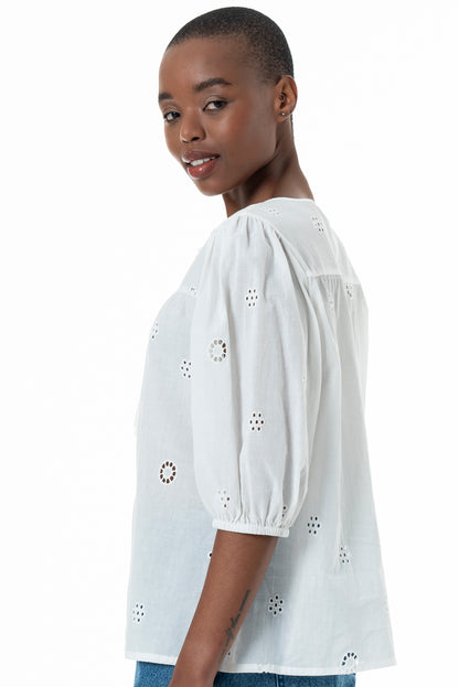 Quarter Sleeve Shirt _ 152190 _ Optic White