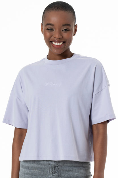 Boxy Branded T-Shirt _ 152278 _ Blue