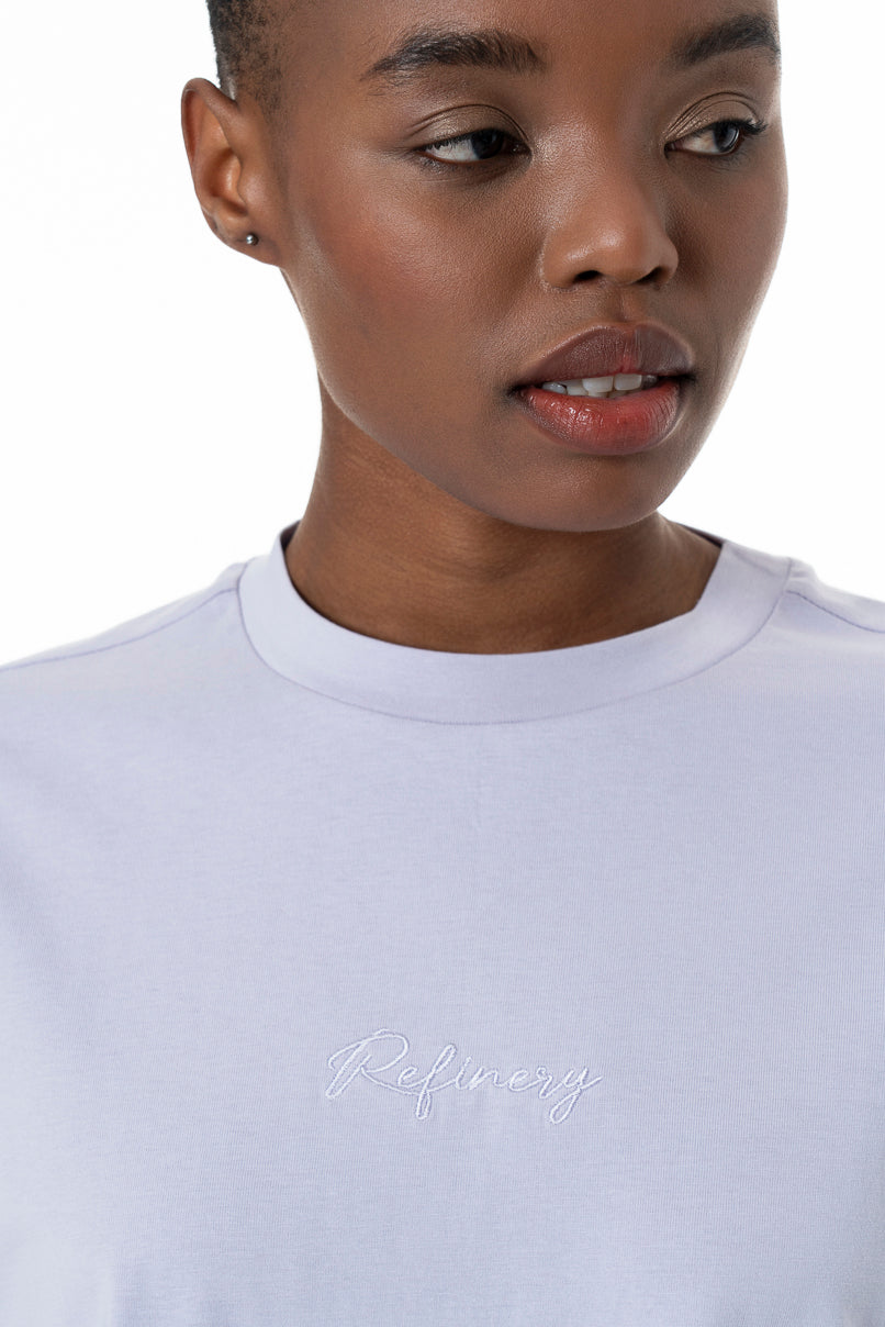 Boxy Branded T-Shirt _ 152278 _ Blue