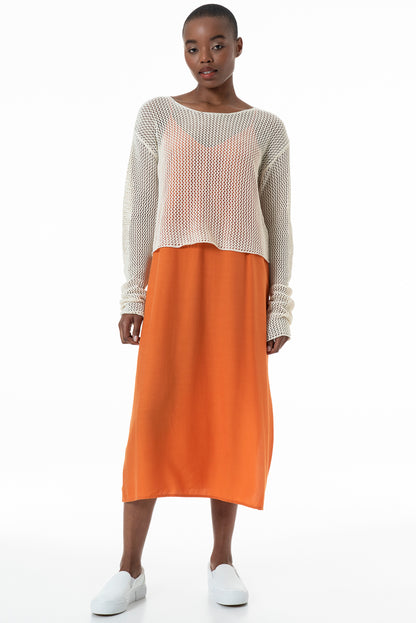 Open Knit Top _ 152382 _ Stone