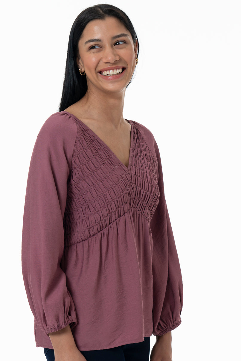 Peplum Top _ 157800 _ Mauve