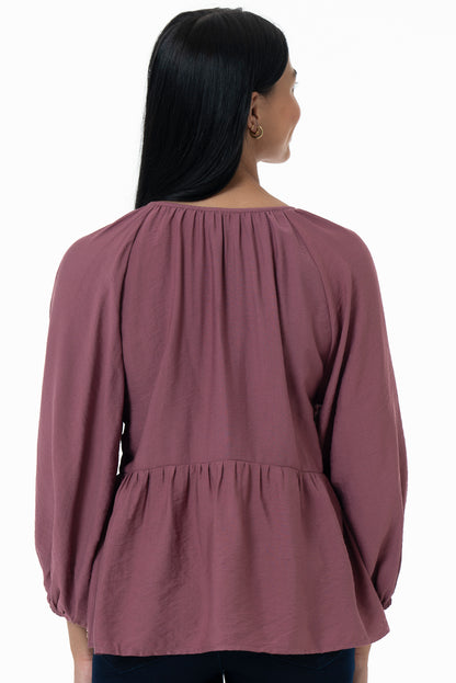 Peplum Top _ 157800 _ Mauve