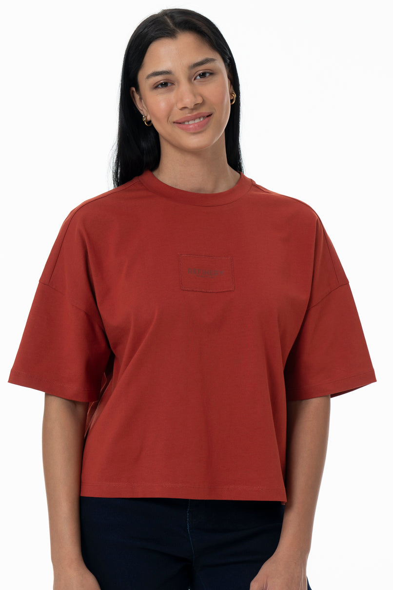 Boxy T-Shirt _ 154936 _ Red