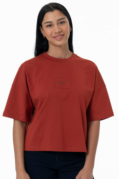 Boxy T-Shirt _ 154936 _ Red