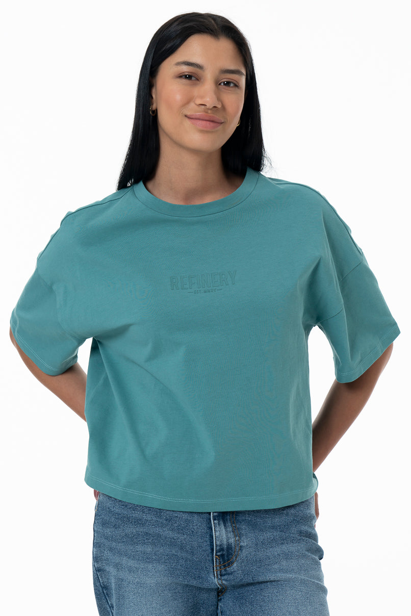 Boxy T-Shirt _ 157809 _ Green