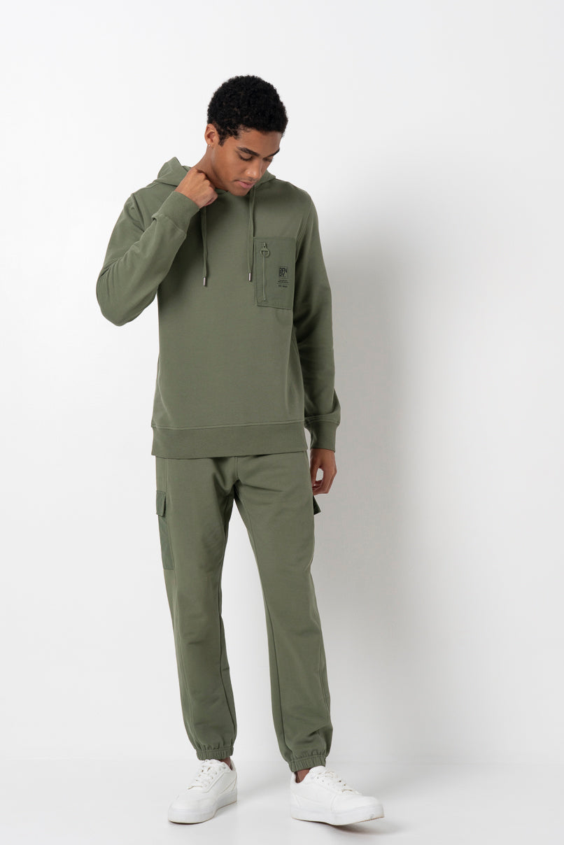 Cargo Pocket Track Pants _ 158784 _ Olive