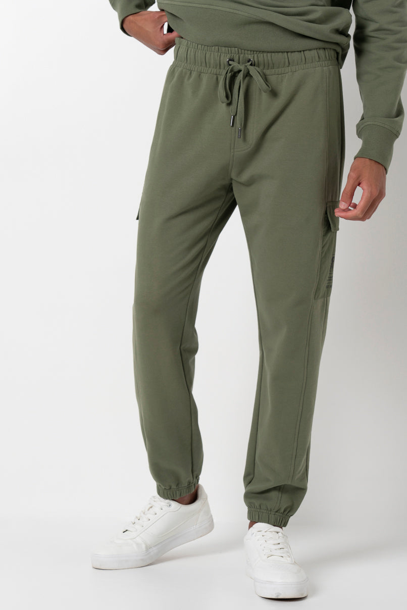 Cargo Pocket Track Pants _ 158784 _ Olive