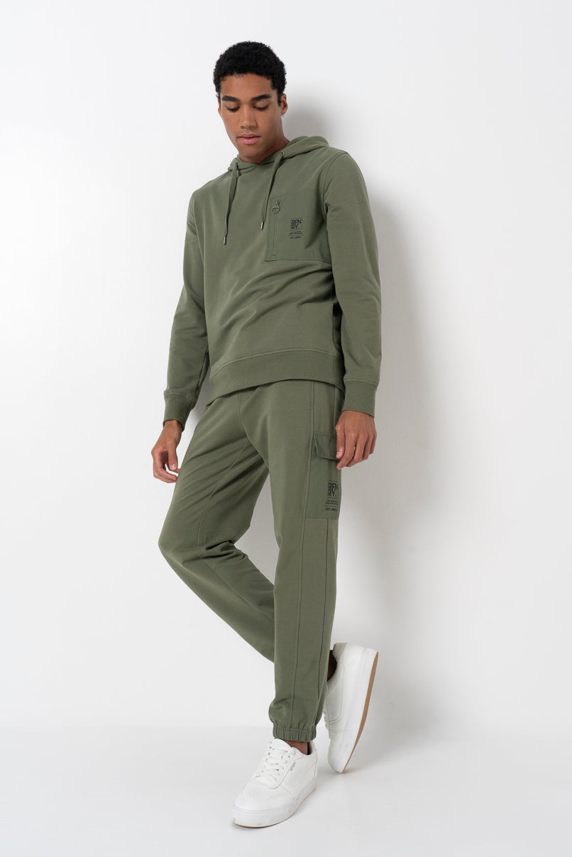 Cargo Pocket Track Pants _ 158784 _ Olive
