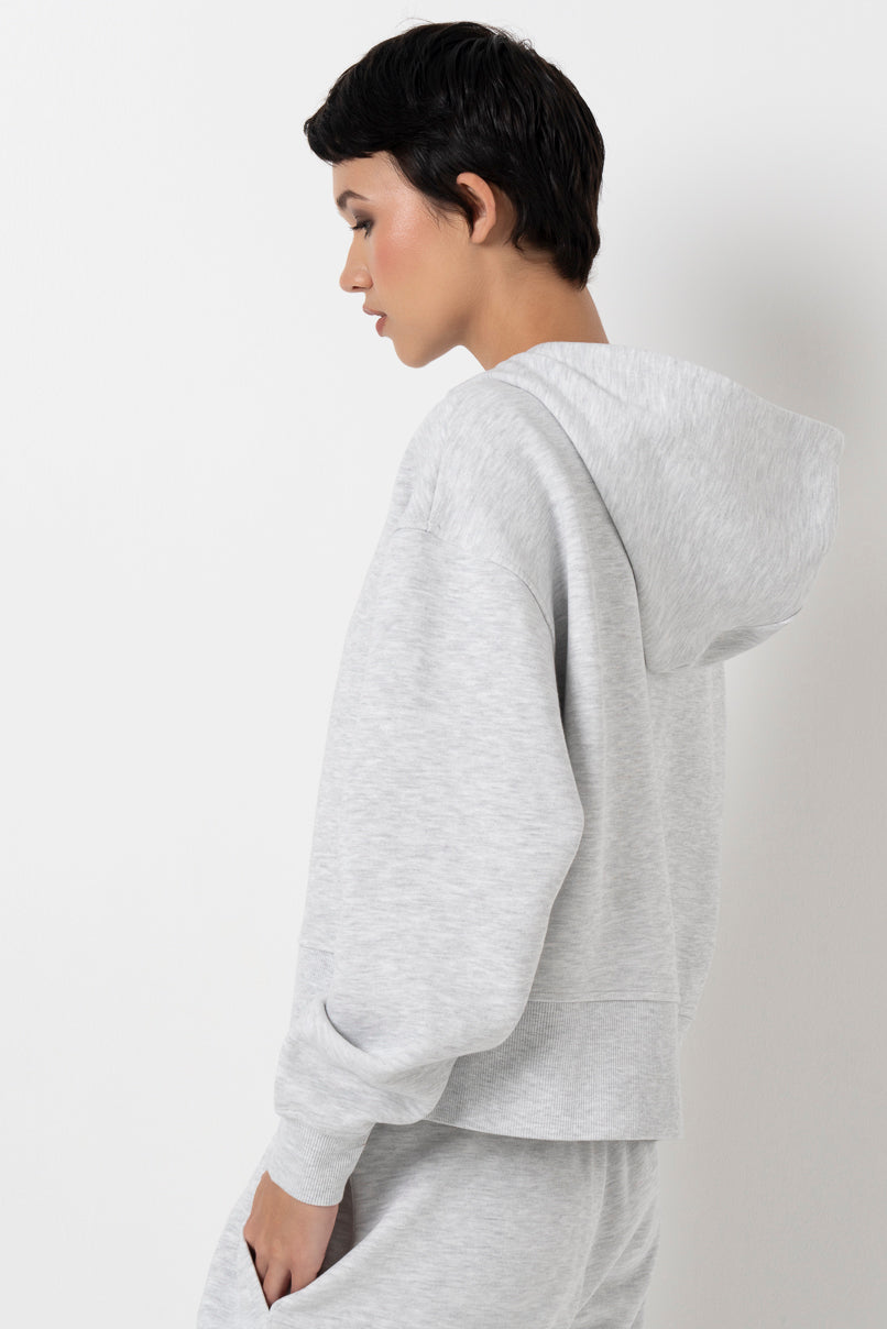 Premium Cropped Hoodie _ 157949 _ Ice Mel