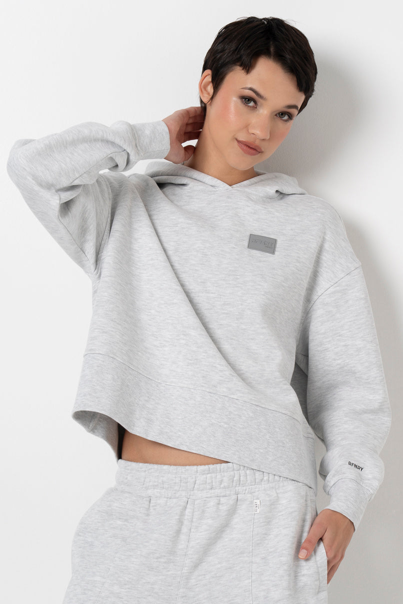 Premium Cropped Hoodie _ 157949 _ Ice Mel