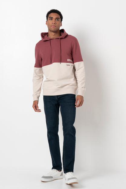 Colorblock Hoodie _ 158370 _ Wine