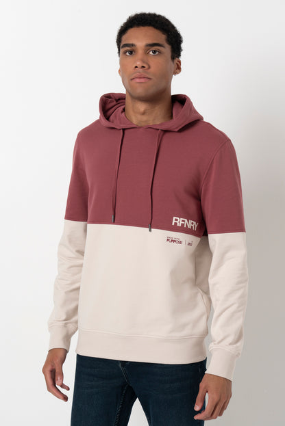 Colorblock Hoodie _ 158370 _ Wine