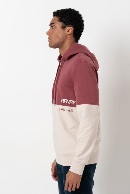Colorblock Hoodie _ 158370 _ Wine
