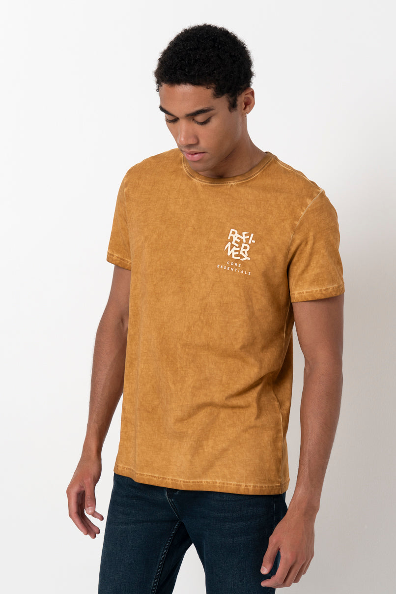 Statement Overdyed T-Shirt _ 157060 _ Tobacco