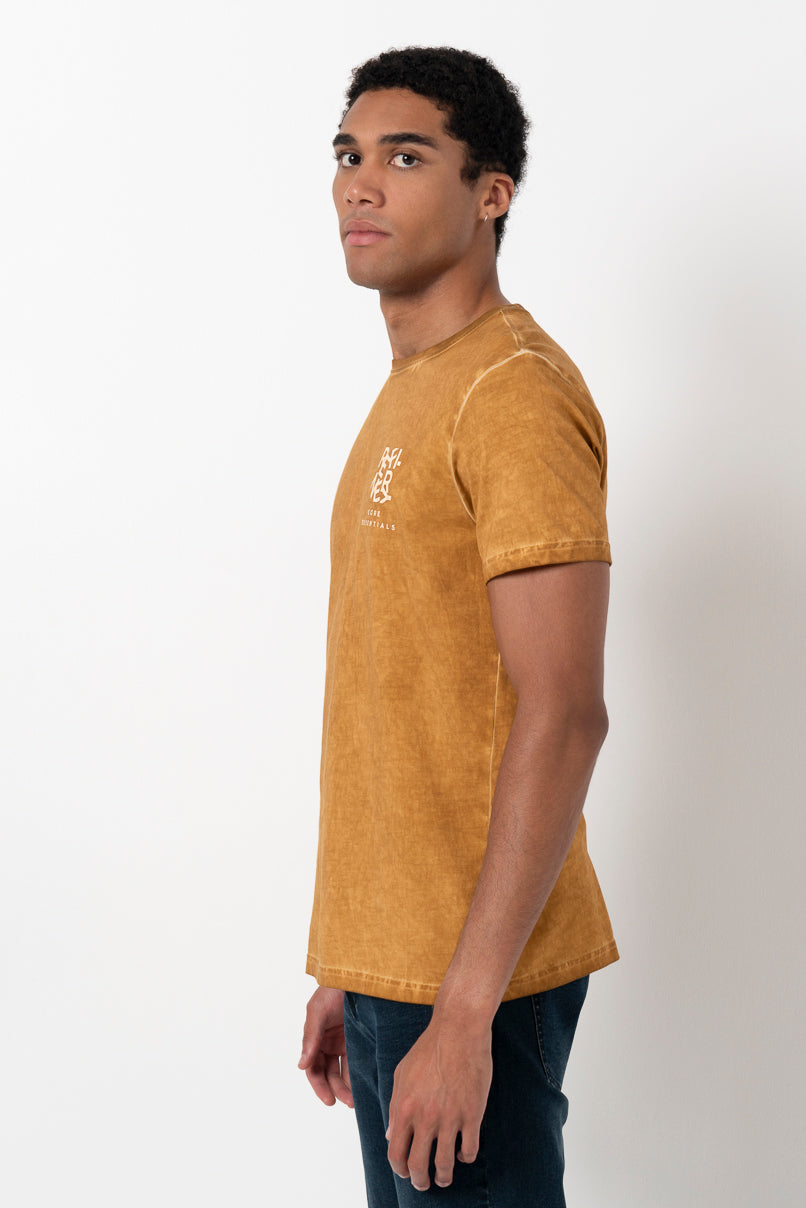 Statement Overdyed T-Shirt _ 157060 _ Tobacco
