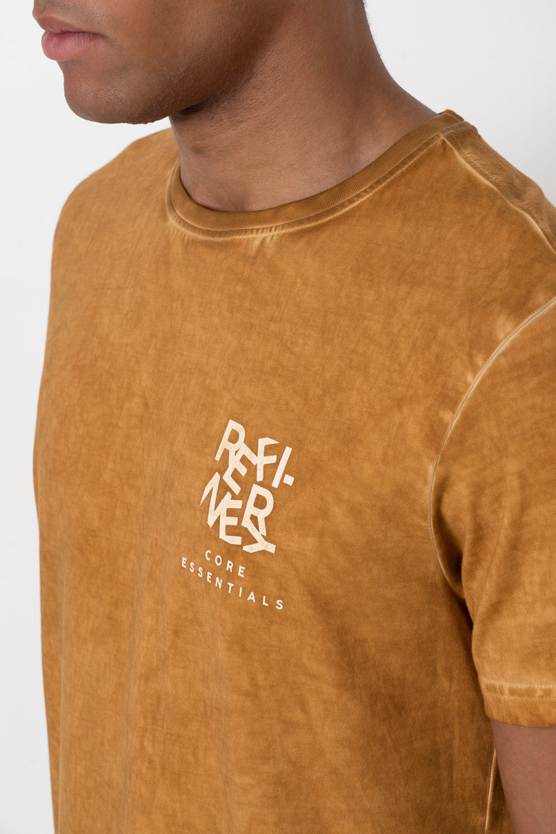 Statement Overdyed T-Shirt _ 157060 _ Tobacco