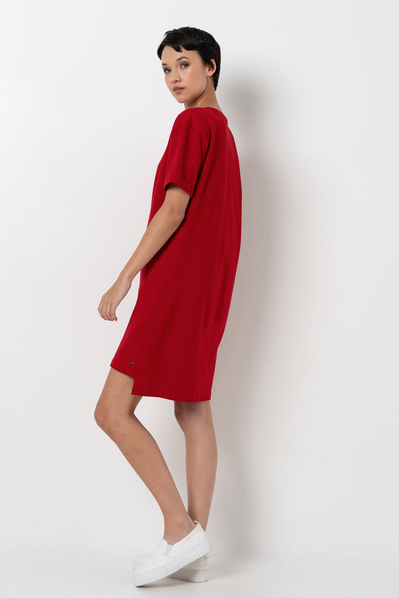 T-Shirt Dress _ 156729 _ Red